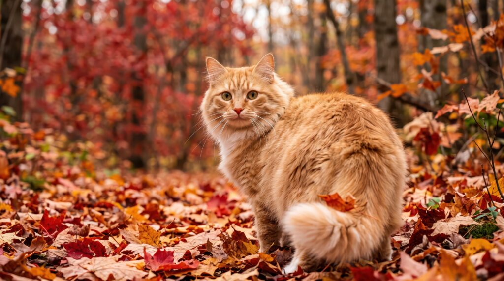 Gatti in autunno